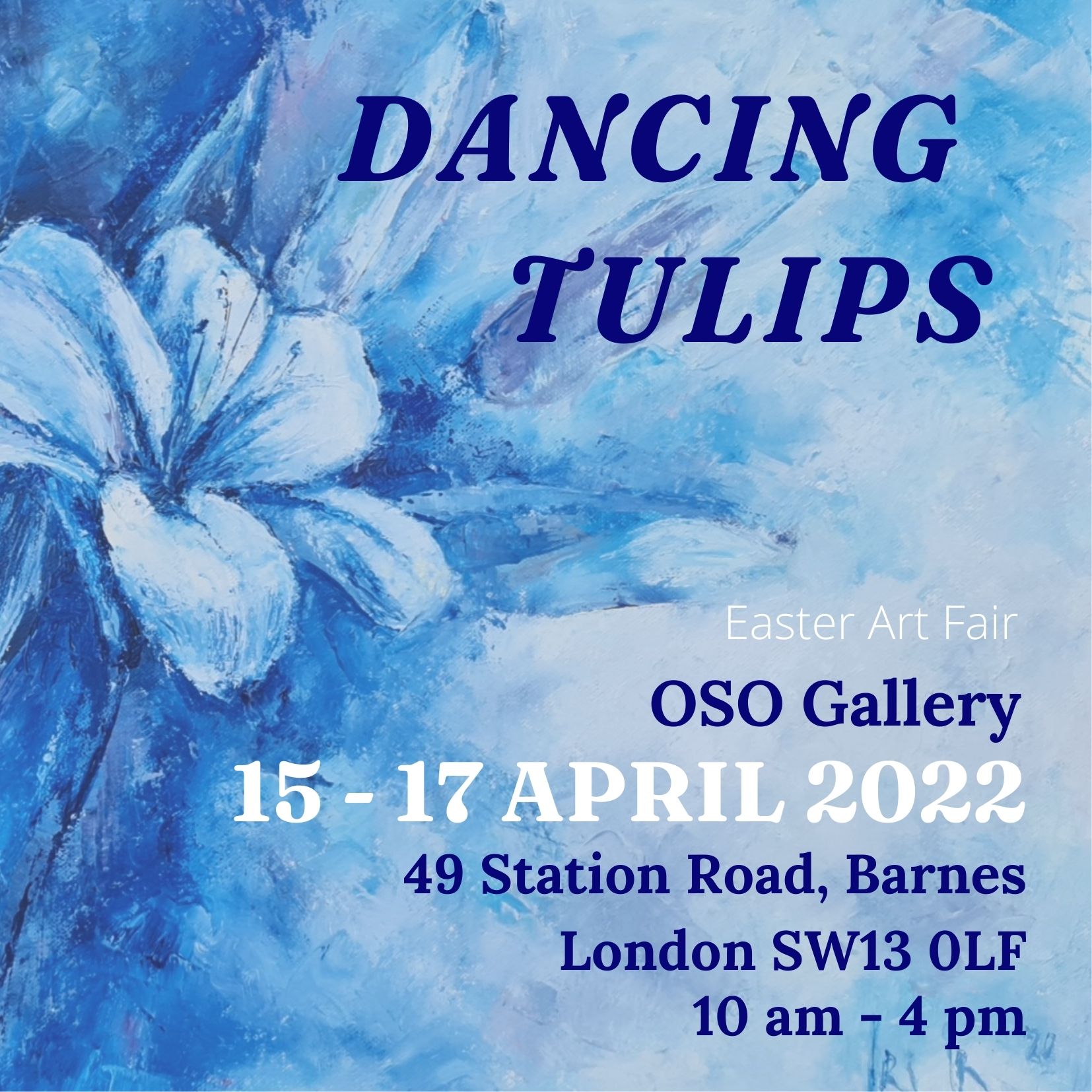 oso arts centre gallery exhibition irina taneva iri ir easter art fair tulips flowers painting oil 