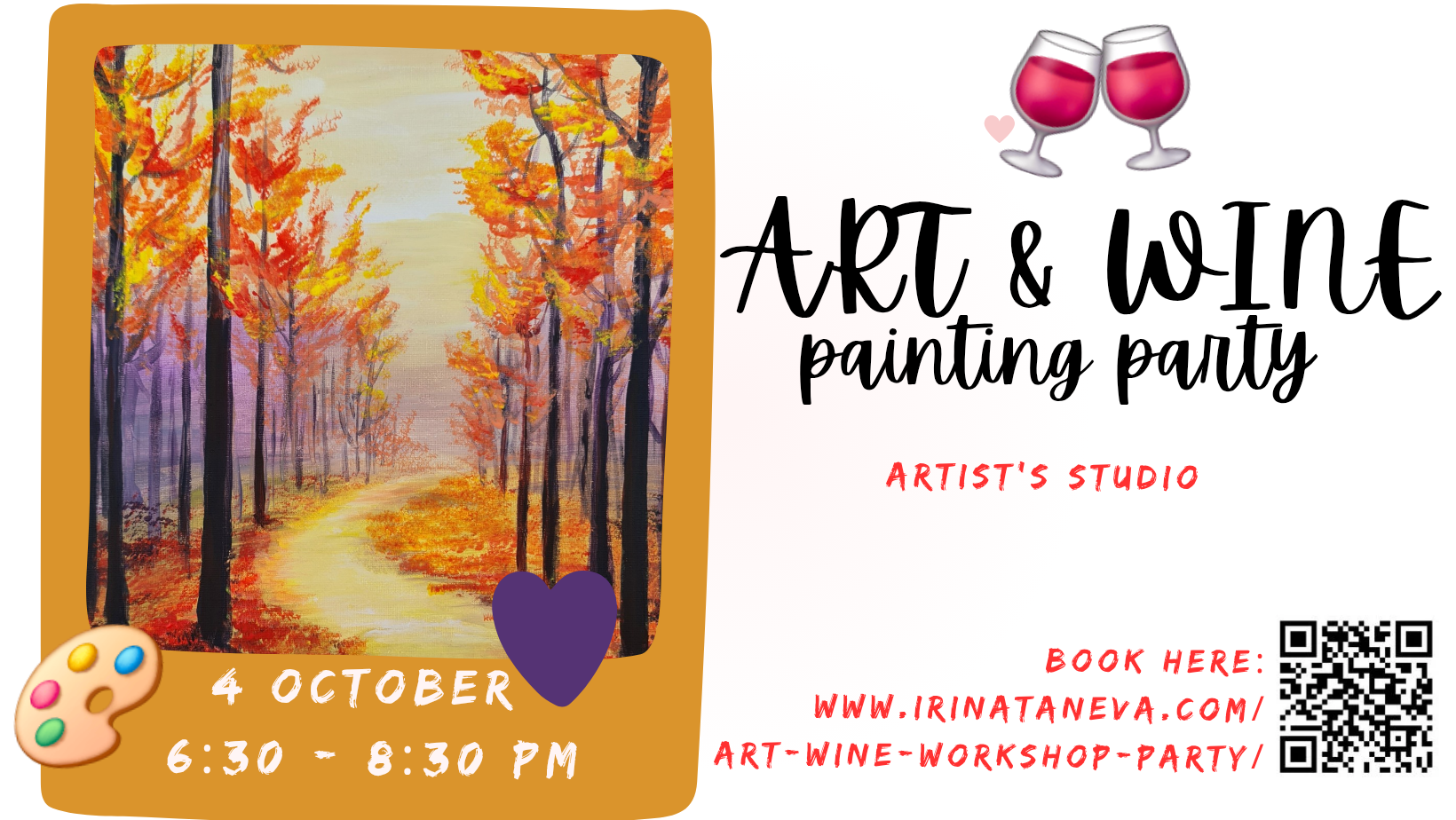art wine sip paint workshop party Surrey Kingston Surbiton Thames Ditton, Long Ditton Claygate, New Malden, Merton Chessington, Irina Taneva adult fun relax unwind Kingston upon Thames Surrey SAOS acrylic on canvas