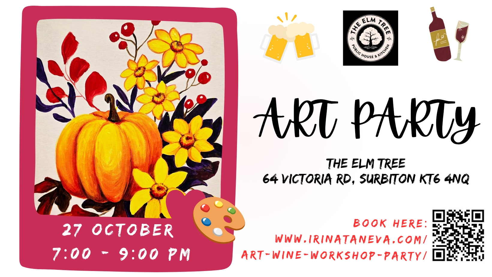 Halloween art wine sip paint family workshop party Surrey Kingston Surbiton Thames Ditton, Long Ditton Claygate, New Malden, Merton Chessington, Irina Taneva adult fun relax unwind Kingston upon Thames Surrey SAOS acrylic on canvas the elm tree pub Surbiton Halloween art wine sip paint family workshop party Surrey Kingston Surbiton Thames Ditton, Long Ditton Claygate, New Malden, Merton Chessington, Irina Taneva adult fun relax unwind Kingston upon Thames Surrey SAOS acrylic on canvas the elm tree pub Surbiton