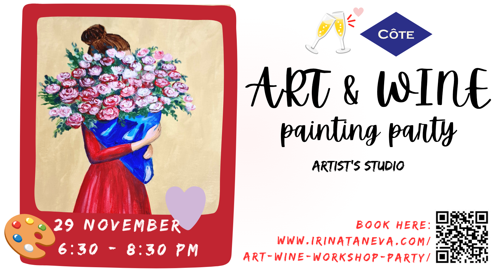 christmas art party sip and paint event professional artist London Chessington Surbiton Claygate Leatherhead Esher Ewell Epsom