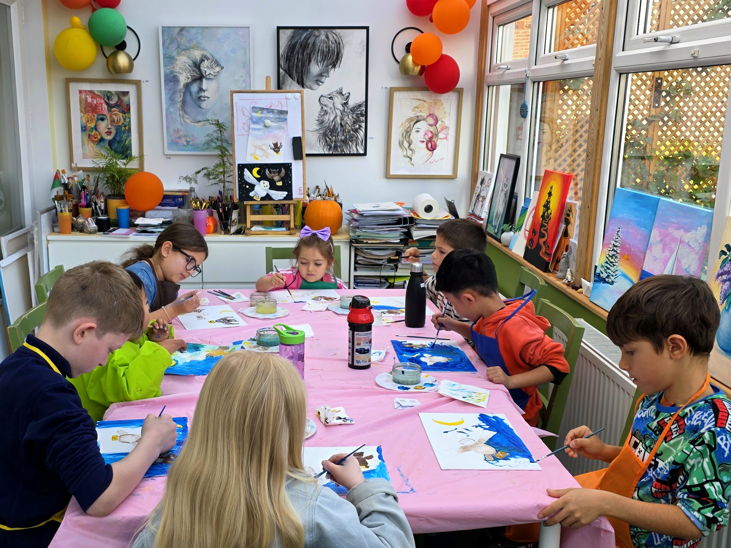 december half term art lessons for children age 4 to 16 with professional artist and art tutor Irina Taneva Chessington Surbiton New Malden Claygate Esher Ewell Leatherhead Thames Ditton Hinchley Wood Esher