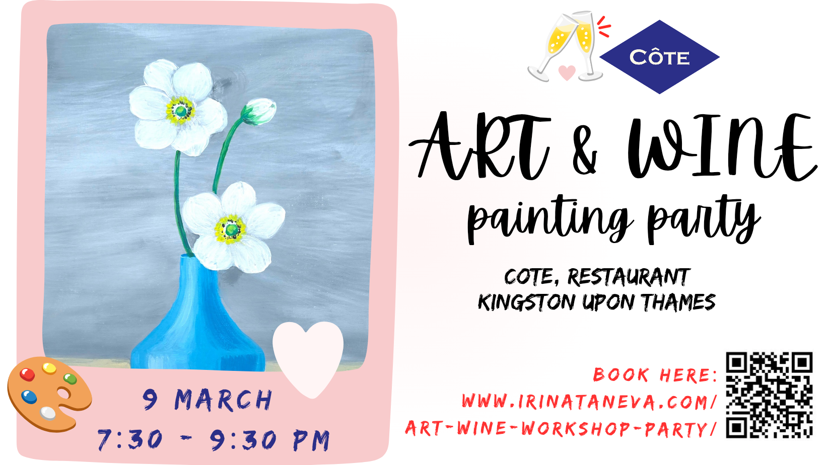 Mother’s Day Sip and Paint international women's day gathered painting on canvases, prosecco wine nearby creative, relaxed atmosphere special experience to share with mums, gift to mothers partner cherished women meaningful artistic celebration London Surrey Surbiton Kingston