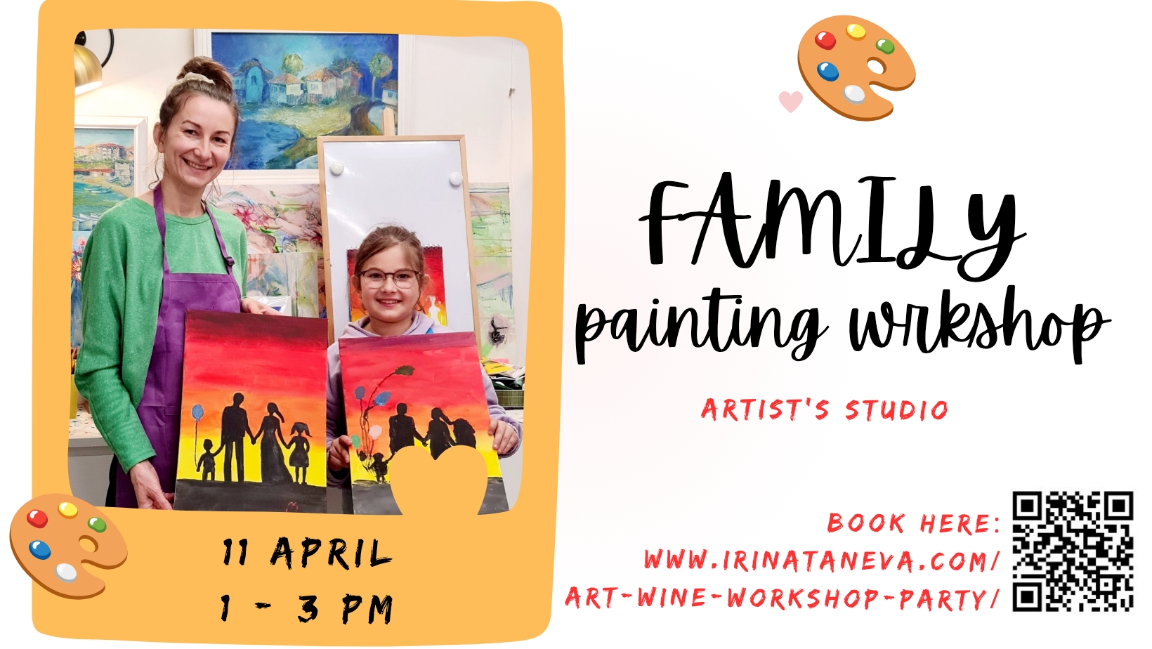 family painting workshop mum and me activity acrylic art half term Easter Kingston Surbiton Chessington