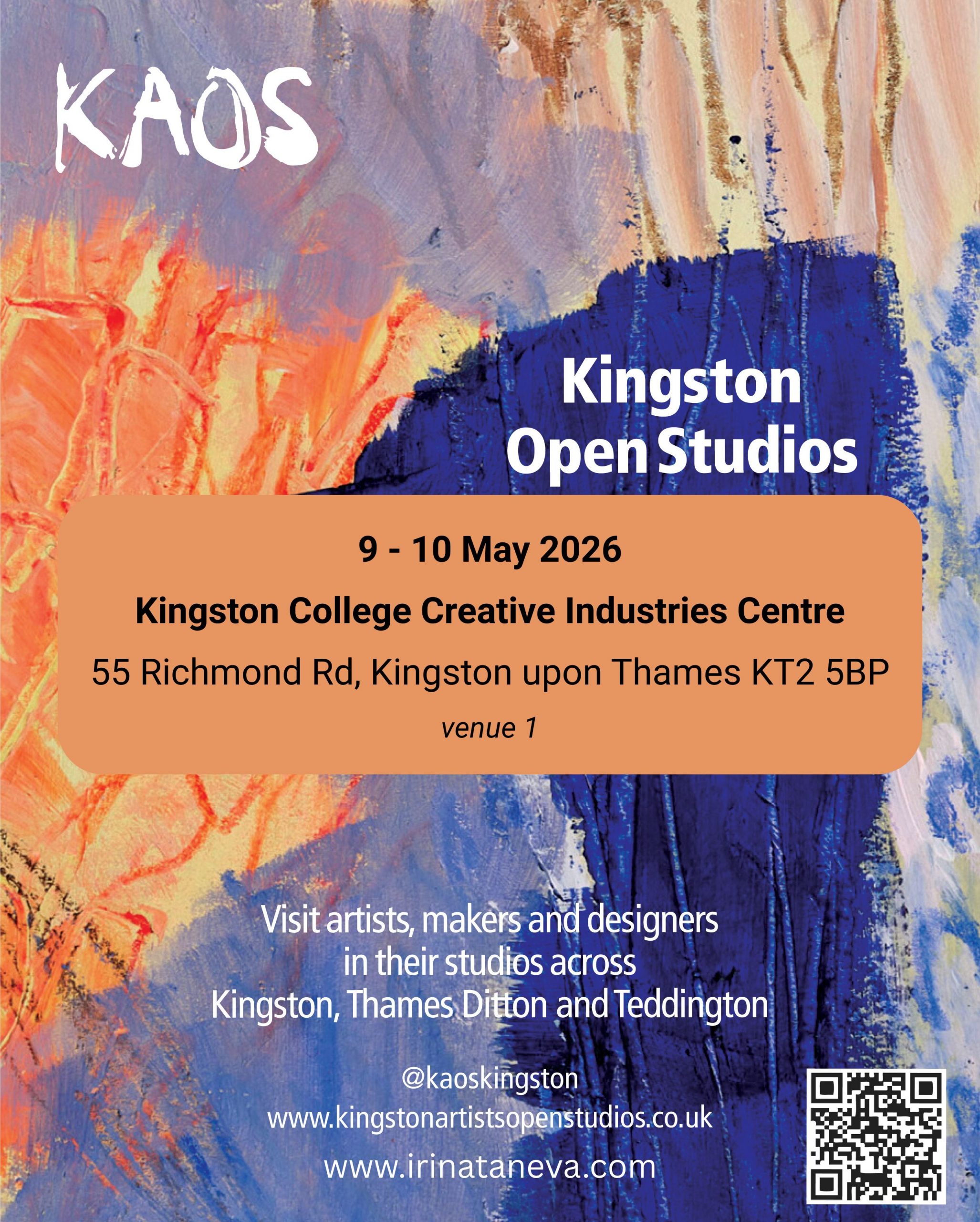 Irina Taneva Iri Ir KAOS 9 - 10 May 2026 Kingston College Creative Industries Centre 55 Richmond Rd, Kingston upon Thames KT2 5BP (1)