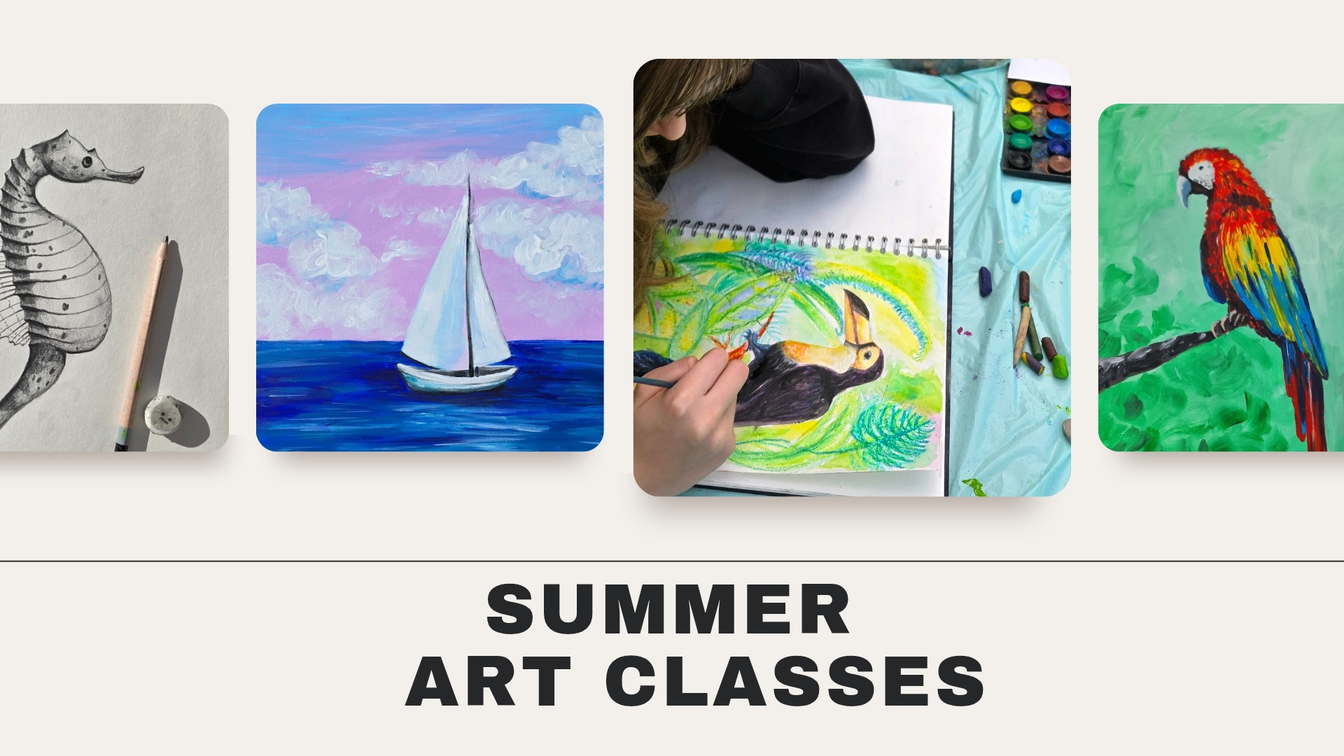 DRAWING painting workshop activity CHILDREN after school summer art camp acrylic art half term Easter Kingston Surbiton Chessington