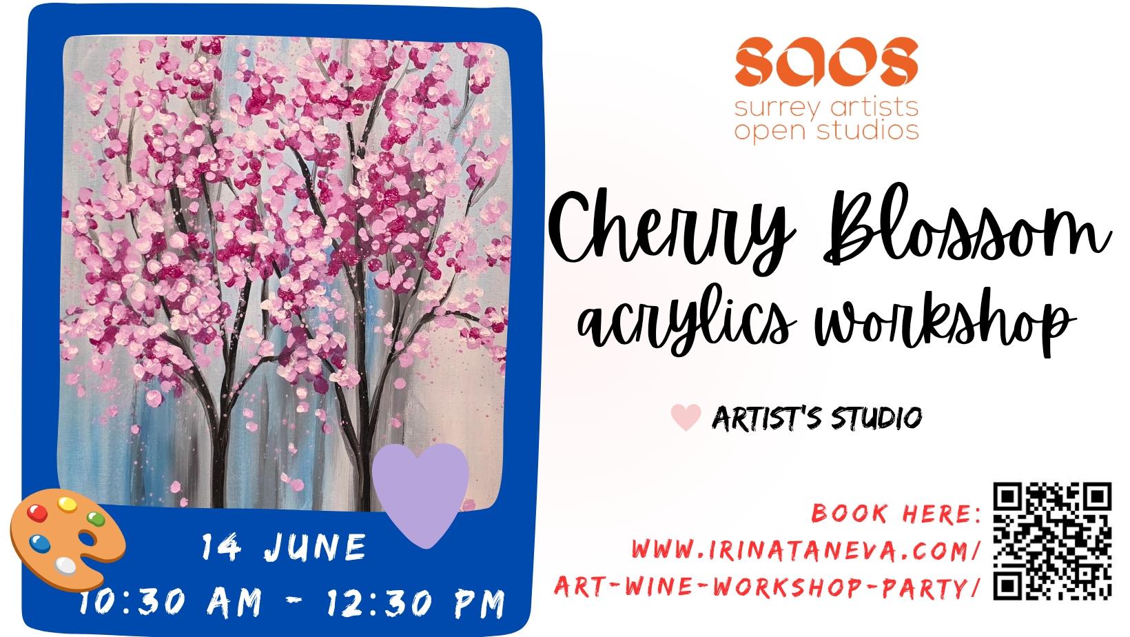 party idea team building friends family sip and paint event Kingston upon Thames London art wine sip paint workshop party Irina Taneva adult fun relax unwind Kingston upon Thames Surrey august event fun acrylic on canvas snowdrops sip and paint