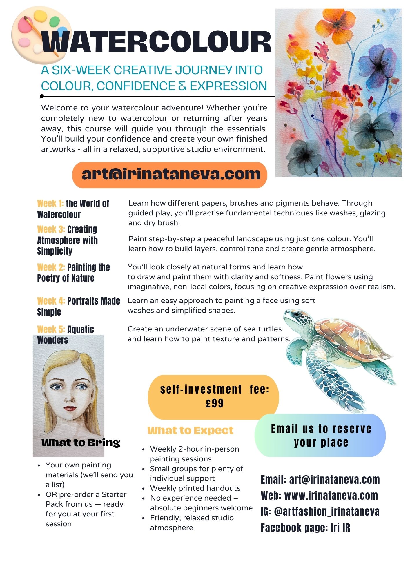foundations of WATERCOLOUR adult class BEGINNER tWICKENHAM rICHMOND sTRAWBERRY hILL eALING pUTNEY  Irina Taneva drawing class for adults Kingston Surbiton Chessington Thames Ditton, Leatherhead, Claygate, Esher, Ewell, Epsom, Tolworth, New Malden Irina Taneva professional teacher and artist