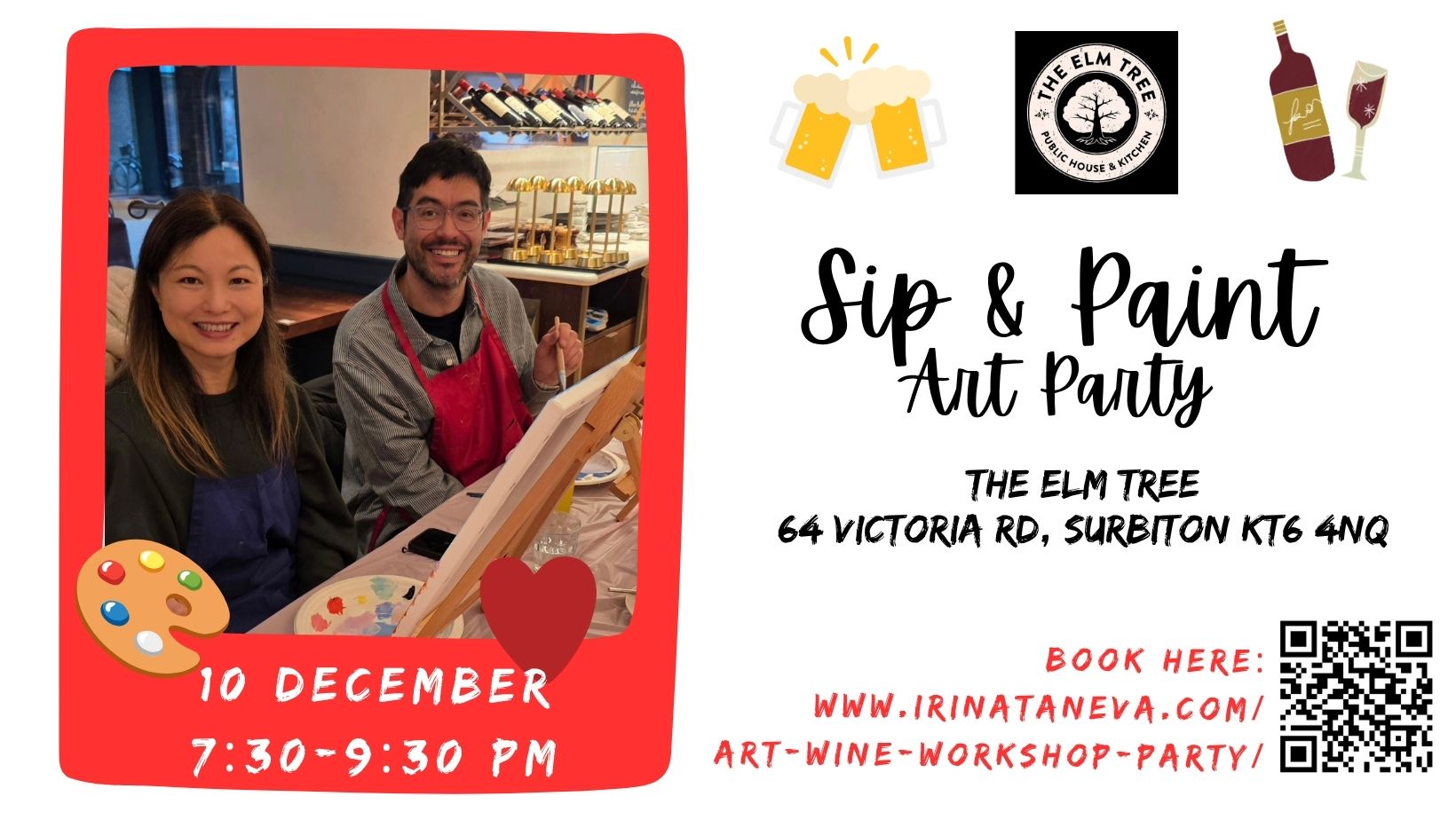 December fireworks Guy sip and paint art party Surbiton Kingston London Richmond pumpkin halloween adult fun painting and drinking no experience family and friends event Elm Tree pub
